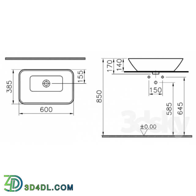 Wash basin - Sink VitrA Geo 4425B003 invoice