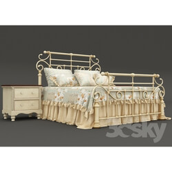 Bed - bed in the style of Provence 