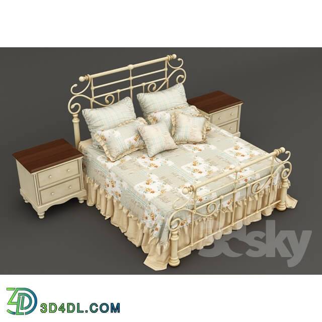 Bed - bed in the style of Provence