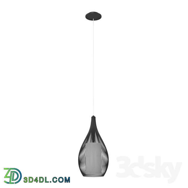 Ceiling light - 92252 RAZONI suspension_ 1X60W _E27__ Ø190_ steel_ black