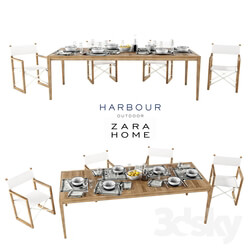 Table _ Chair - Harbor Outdoor collect and Zara Home table setting 