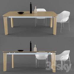 Table _ Chair - B _ B Italia Oskar table 