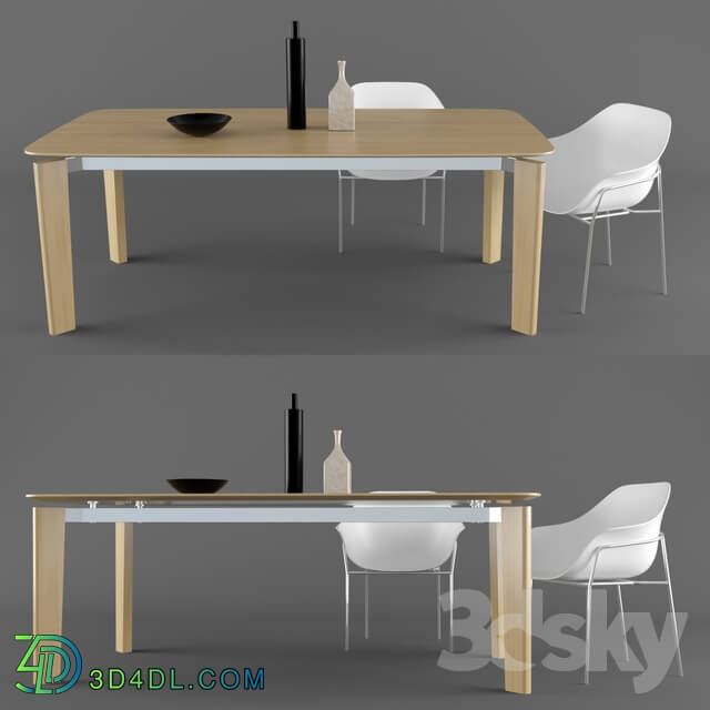 Table _ Chair - B _ B Italia Oskar table