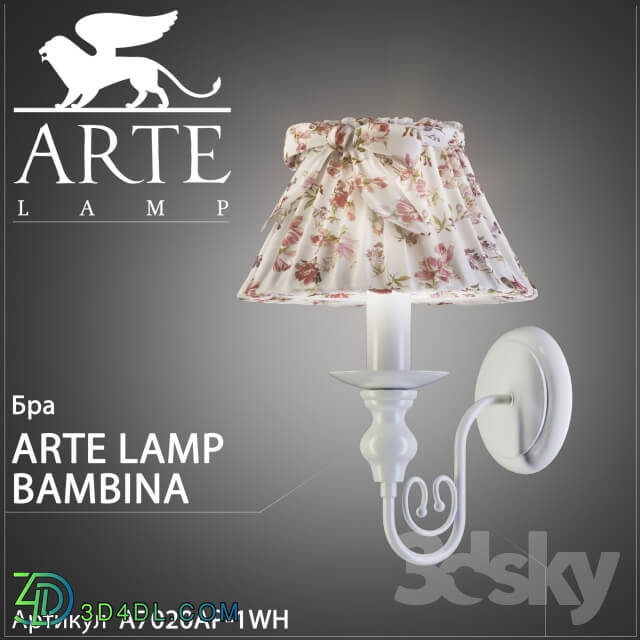 Wall light - Sconce Arte lamp Bambina A7020AP-1WH