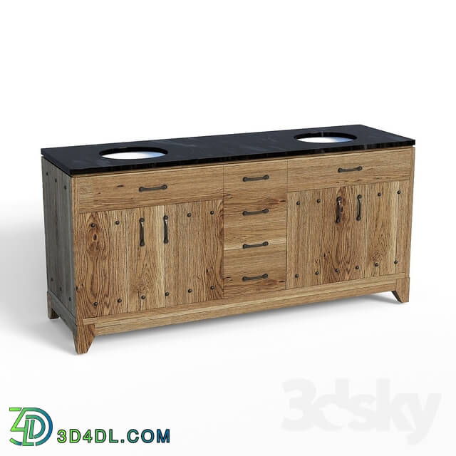 Bathroom furniture - Moorland Double Vanity 72 _x 22_ x 33 5_8 _