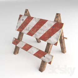 Miscellaneous - Wooden road barrier 