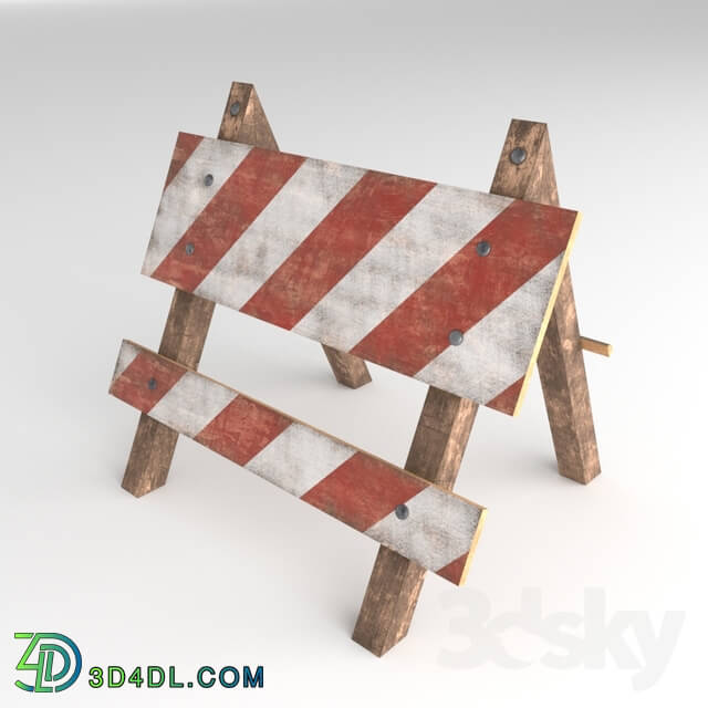 Miscellaneous - Wooden road barrier