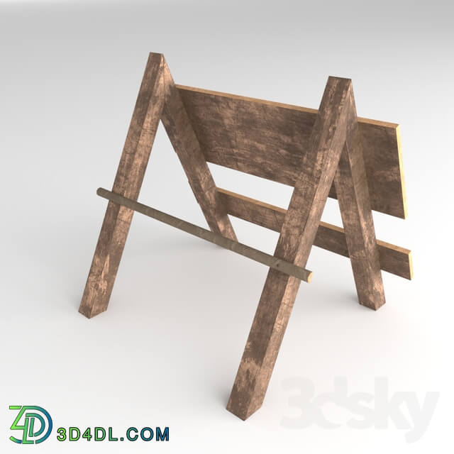 Miscellaneous - Wooden road barrier