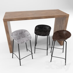 Table _ Chair - Zac Or Zeil Leatherette Counter Stool 