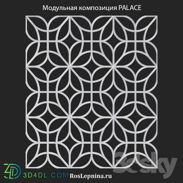 Decorative plaster - OM PALACE modular composition from RosLepnina
