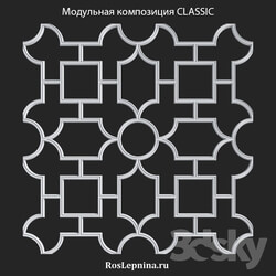 Decorative plaster - OM Modular composition CLASSIC from RosLepnina 