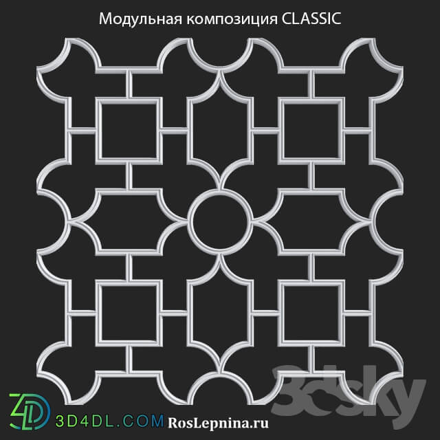 Decorative plaster - OM Modular composition CLASSIC from RosLepnina