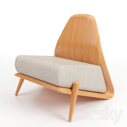 Arm chair - Natural wood chair 