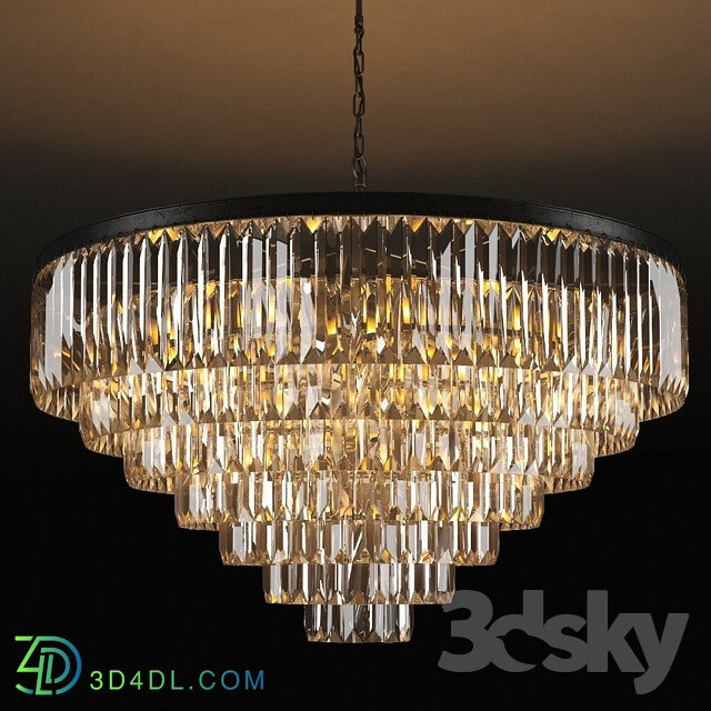 Ceiling light - GRAMERCY HOME - ADAMANT 7 RING CHANDELIER CH015-33-ABG