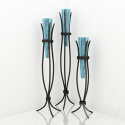Vase - Floor vases with hand painted glass 