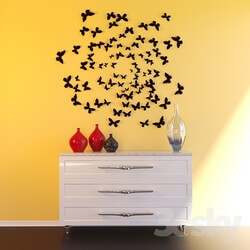 Sideboard _ Chest of drawer - butterfly_ decor 