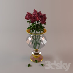 Plant - Vase with roses 