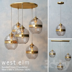 Ceiling light - West elm - Banded Glass Chandelier 