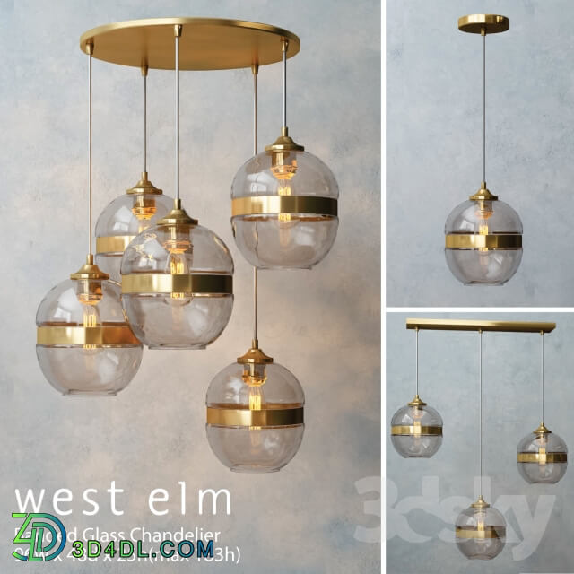 Ceiling light - West elm - Banded Glass Chandelier