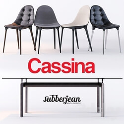 Table _ Chair - Cassina Caprice Chairs _ LC6 Table 