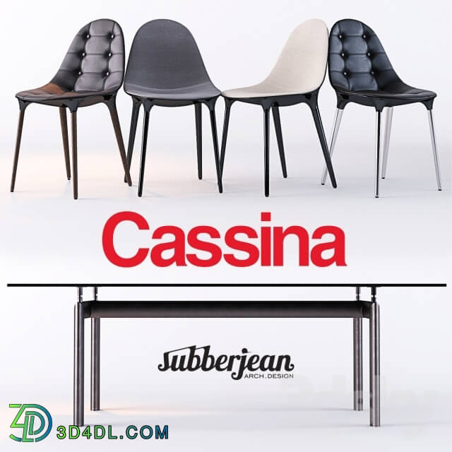 Table _ Chair - Cassina Caprice Chairs _ LC6 Table