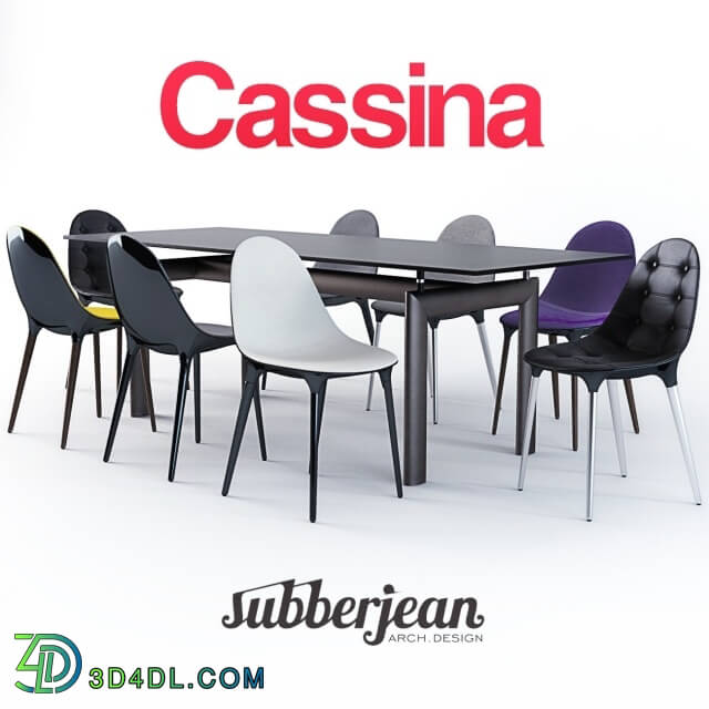 Table _ Chair - Cassina Caprice Chairs _ LC6 Table