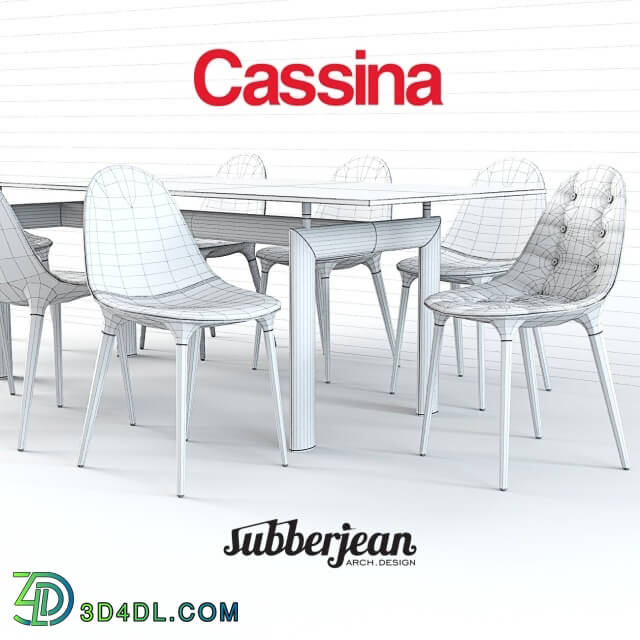 Table _ Chair - Cassina Caprice Chairs _ LC6 Table