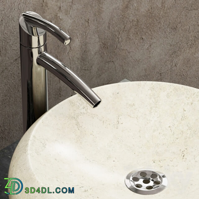 Wash basin - Round stone sink