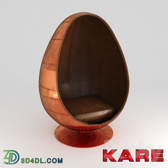 Arm chair - Armchair swivel Eye Ball Copper