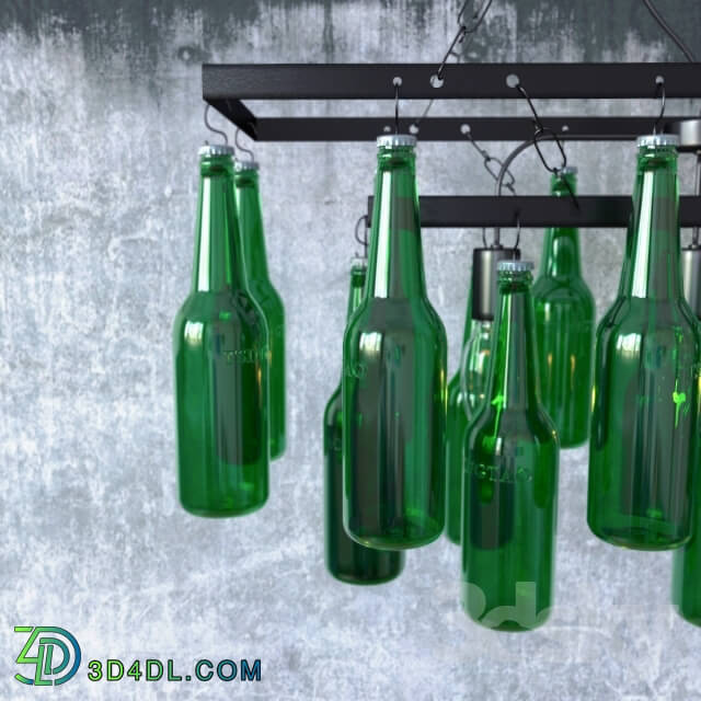 Ceiling light - Pendant Lamp Beer Bottles by Kare Design