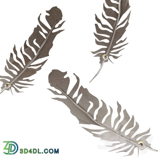 Wall light - lamp feather