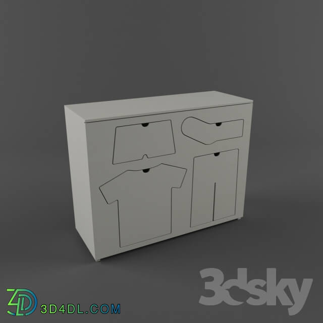Miscellaneous - White chest of drawers