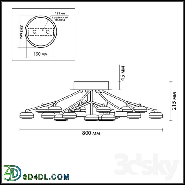 Ceiling light - Ceiling Light ODEON LIGHT 3865 _ 80CL STARDUST