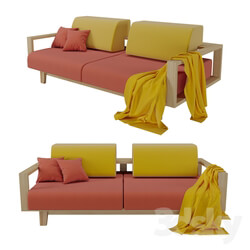 Sofa - Softline Wood Sofa 