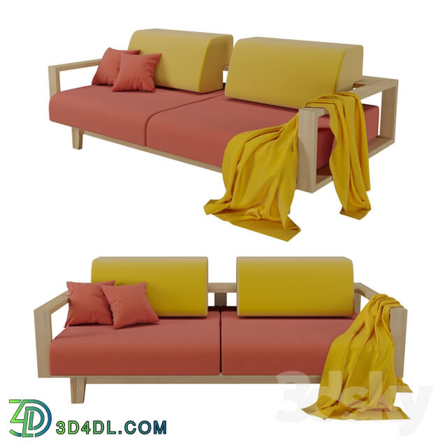 Sofa - Softline Wood Sofa