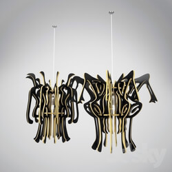 Ceiling light - prototype fixtures-sculptures by Jorge Pardo 