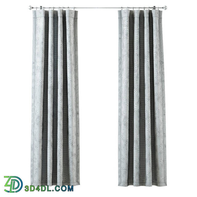 Curtain - RH _ BORDERED COTTON CANVAS DRAPERY PANEL