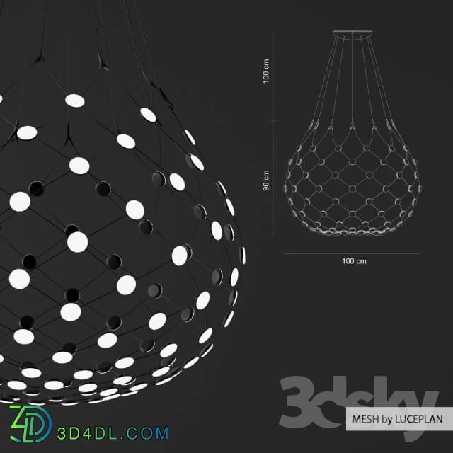 Ceiling light - Mesh lamp by Luceplan