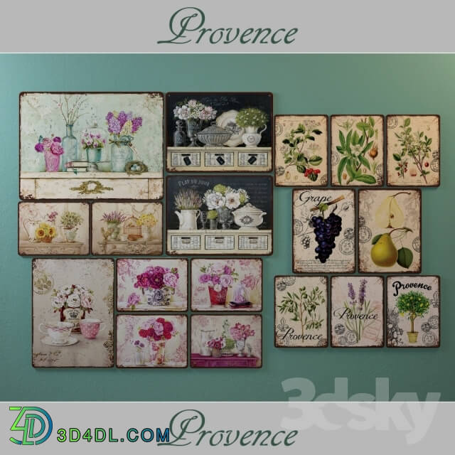 Frame - Metal decorative plates in the style of _quot_Provence_quot_