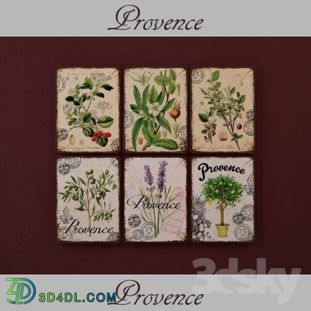 Frame - Metal decorative plates in the style of _quot_Provence_quot_