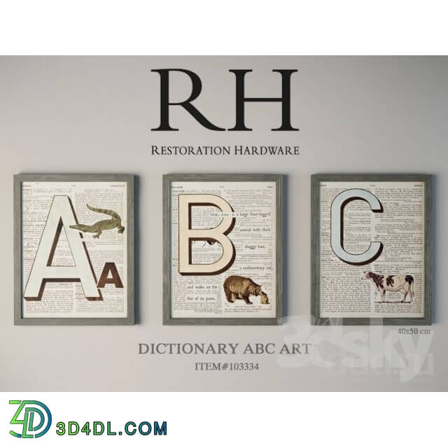 Frame - dictionary abc art