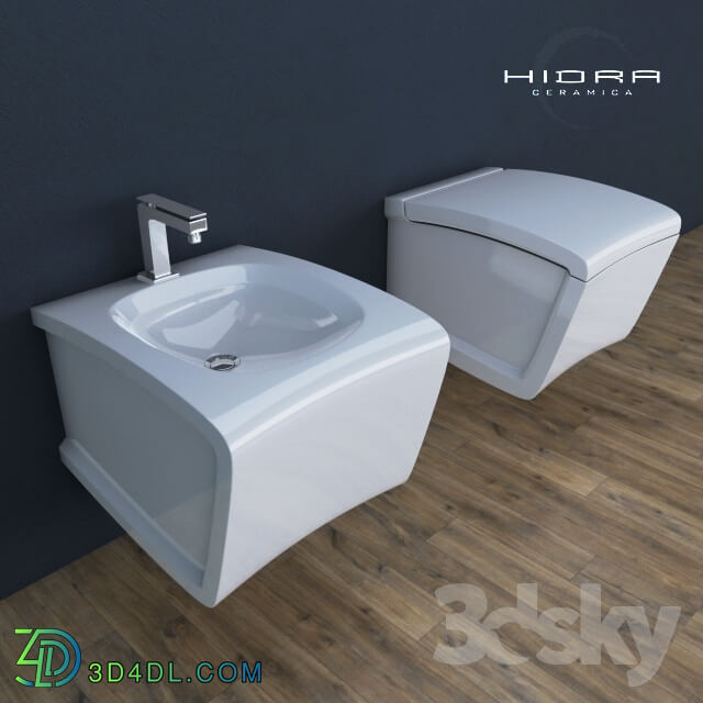 Toilet and Bidet - The toilet and bidet Hidra Ceramica