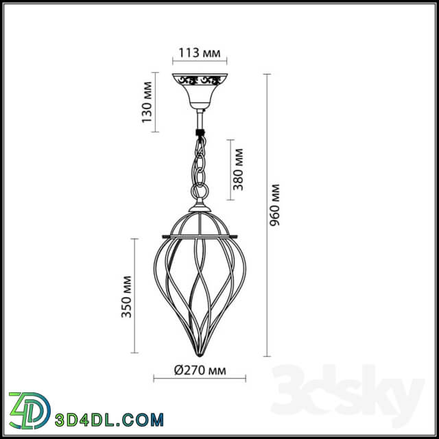 Ceiling light - Suspension Odeon Light 2684 _ 1A NARGIZ