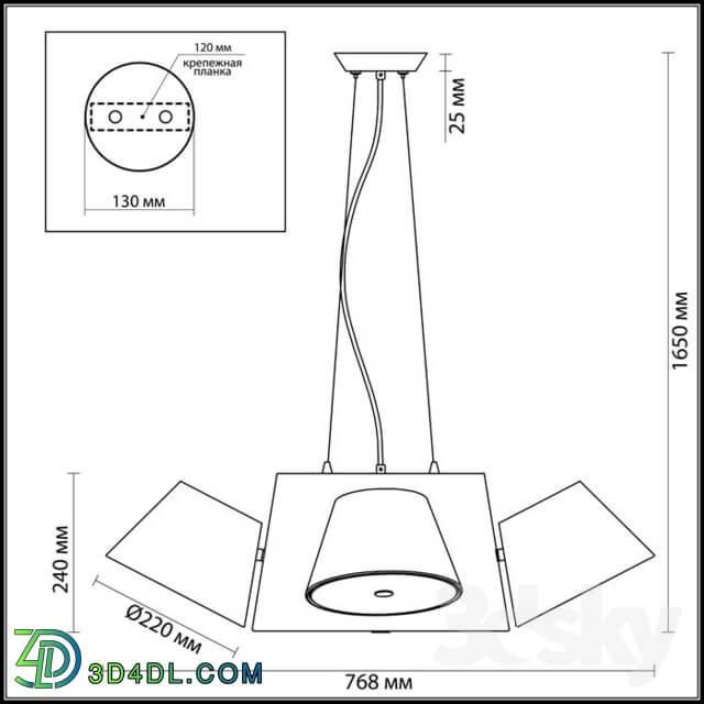 Ceiling light - Chandelier ODEON LIGHT 3991_4 CHARLIE