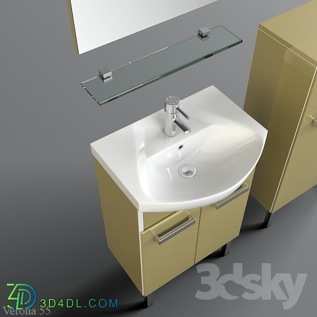 Bathroom furniture - Verona 55 Tumba floor with sink