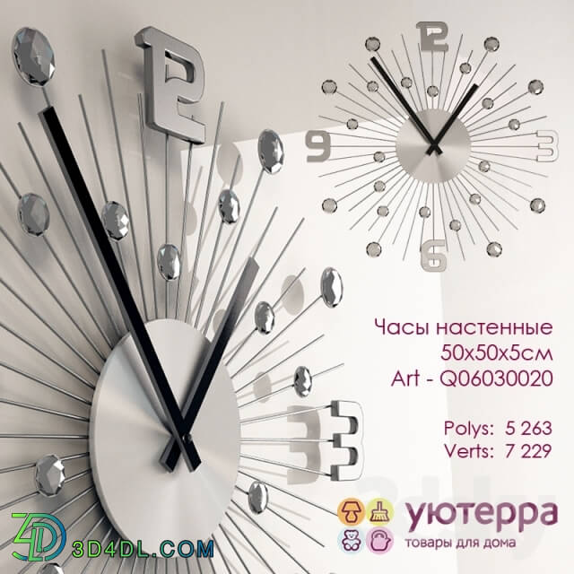 Other decorative objects - wall clock crystal