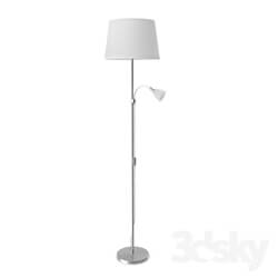 Floor lamp - 95686 Floor lamp CONESA c lamps. for reading_ 1х60W _E27__ 1х40W _E14__ Ø380_ H1700_ steel_ nickel mat _ tex 