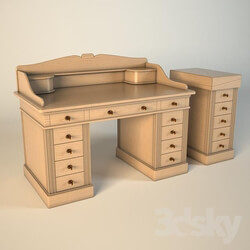 Table - Writing desk C069B and Bizzotto Art cupboard Art_ C062 