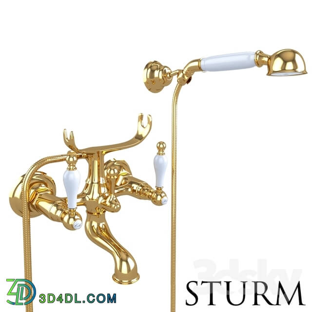 Faucet - Bath faucet STURM Emilia double lever_ color gold