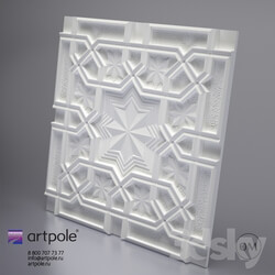 3D panel - Gypsum 3D panel Sultan of Artpole 